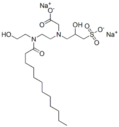 CAS 登录号：68298-15-7， N-[2-[(2-羟基乙基)(1-氧代十二烷基)氨基]乙基]-N-(2-羟基-3-磺基丙基)甘氨酸二钠盐