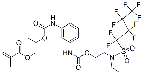 CAS 登录号：68298-76-0， 2-[[[[5-[[[2-[乙基[(九氟丁基)磺酰基]氨基]乙氧基]羰基]氨基]-2-甲基苯基]氨基]羰基]氧基]丙基甲基丙烯酸酯