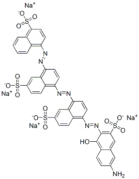 CAS 登录号：68310-70-3， 4-[[4-[[4-[(6-氨基-1-羟基-3-磺基-2-萘基)偶氮]-7-磺基-1-萘基]偶氮]-7-磺基-1-萘基]偶氮]-1-萘磺酸四钠盐
