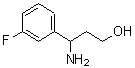 CAS 登录号：683221-07-0， 3-氨基-3-(3-氟苯基)-1-丙醇
