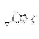 CAS#: 683782-45-8, 5-[(Cyclopropylcarbonyl)amino]-1-methyl-1H-1,2,4-triazole-3-carboxylic acid