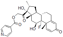 CAS#: 68402-70-0, [2-[(8S,9R,10S,11S,13S,14S,16R,17R)-9-Fluoro-11,17-Dihydroxy-10,13,16- Trimethyl-3-Oxo-6,7,8,11,12,14,15,16-Octahydrocyclopenta[a]Phenanthren -17-Yl]-2-Oxo-Ethyl] Pyridine-4-Carboxylate