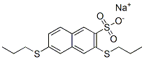 CAS 登录号：68444-02-0， 3,6-二(丙硫基)萘-2-磺酸钠