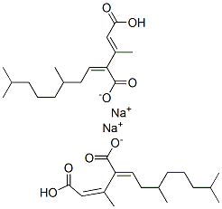 CAS 登录号：68516-33-6， (Z,E)-(.+-)-4-(3,7-二甲基辛亚基)-3-甲基戊-2-烯-1,5-二酸二钠
