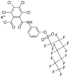 CAS 登录号：68541-01-5， 2,3,4,5-四氯-6-[[[3-[[(十五氟庚基)磺酰基]氧基]苯基]氨基]羰基]苯甲酸钾