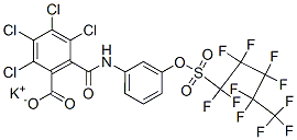 CAS 登录号：68541-02-6， 2,3,4,5-四氯-6-[[[3-[[(十一氟戊基)磺酰基]氧基]苯基]氨基]羰基]苯甲酸钾