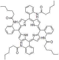 CAS 登录号：68561-01-3， 3,1-中位-四(2-己酰氨基苯基)卟啉