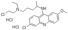 CAS#: 68725-63-3, N1-(2-Chloroethyl)-N4-(6-chloro-2-methoxyacridin-9-yl)-N1-ethylpentane-1,4-diamine dihydrochloride