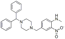 CAS 登录号：68740-15-8， 4-[[4-(二苯基甲基)哌嗪-1-基]甲基]-N-甲基-2-硝基苯胺