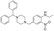 CAS#: 68740-16-9, 4-[[4-(Diphenylmethyl)Piperazin-1-Yl]Methyl]-N-Ethyl-2-Nitroaniline