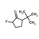 CAS#: 688041-08-9, 2-Fluoro-5-(2-methyl-2-propanyl)cyclopentanone