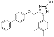 CAS#: 68869-55-6, 5-(4-Biphenylyloxymethyl)-1-(3,4-Dimethylphenyl)-S-Triazole-2-Thiol