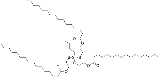 CAS 登录号：68928-39-2， (丁基锡烷次基)三(硫代亚乙基)三棕榈酸酯