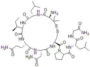 CAS 登录号：68974-28-7， 1-(3-巯基-L-缬氨酸)-2-L-亮氨酸-后叶催产素