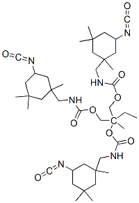 CAS#: 68975-82-6, 2-Ethyl-2-[[[[[(5-Isocyanato-1,3,3-Trimethylcyclohexyl)Methyl]Amino]Carbonyl]Oxy]Methyl]Propylene [(5-Isocyanato-1,3,3-Trimethylcyclohexyl)Methyl]Carbamate