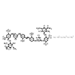 CAS 登录号：68991-98-0， 六钠4-[(5-氨基甲酰-1-乙基-2-羟基-4-甲基-6-氧代-3-吡啶基)偶氮]-6-[[4-[[4-[2-[4-[[4-[[5-[(5-氨基甲酰-1-乙基-2-羟基-4-甲基-6-氧代-3-吡啶基)偶氮]-2,4-二磺酸-苯基]氨基]-6-氯-1,3,5-三嗪-2-基]氨基]-2-磺酸-苯基]乙烯基]-3-磺酸-苯基]氨基]-6-氯-1,3,5-三嗪-2-基]氨基]苯-1,3-二磺酸酯