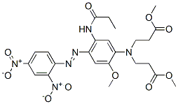CAS 登录号：68992-00-7， N-[4-[(2,4-二硝基苯基)偶氮]-2-甲氧基-5-[(1-氧代丙基)氨基]苯基]-N-(3-甲氧基-3-氧代丙基)-beta-丙氨酸甲酯
