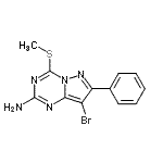 CAS#: 690275-79-7, 8-Bromo-4-(methylsulfanyl)-7-phenylpyrazolo[1,5-a][1,3,5]triazin-2-amine