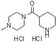 CAS 登录号：690632-07-6， (4-甲基-1-哌嗪基)(3-哌啶基)甲酮二盐酸盐