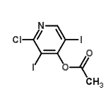 CAS#: 69148-12-5, 2-Chloro-3,5-diiodo-4-pyridinyl acetate