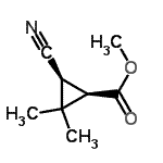 CAS#: 69193-33-5, Methyl (1R,3S)-3-cyano-2,2-dimethylcyclopropanecarboxylate