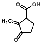 CAS 登录号：69274-56-2， 2-亚甲基-3-氧代环戊烷羧酸