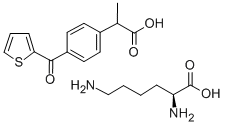CAS 登录号：69317-48-2， L-赖氨酸单(alpha-甲基-4-(2-噻吩基羰基)苯乙酸)盐