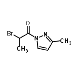 CAS 登录号：69413-07-6， 2-溴-1-(3-甲基-1H-吡唑-1-基)-1-丙酮