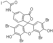 CAS 登录号：69414-31-9， 2-碘-N-(2',4',5',7'-四溴-3',6'-二羟基-3-氧代螺[异苯并呋喃-1(3H),9'-[9H]氧杂蒽]-5-基)-乙酰胺