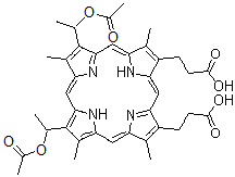 CAS 登录号：69423-76-3， O,O'-二乙酰基血卟啉