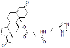 CAS#: 69436-84-6, (11a)-11-[4-[[2-(1H-Imidazol-4-yl)ethyl]amino]-1,4-dioxobutoxy]-Pregn-4-ene-3,20-dione 