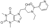 CAS#: 69517-63-1, 1,3-Dimethyl-7-[3-(N-Ethylnicotinoylamino)-2-Hydroxypropyl]-1H-Purine-2,6(3H,7H)-Dione
