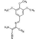 CAS 登录号：69519-12-6， (2Z)-2-氨基-3-[(E)-(3,4,5-三甲氧基苄亚基)氨基]-2-丁烯二腈