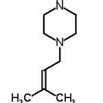 CAS 登录号：69541-13-5， 1-(3-甲基-2-丁烯-1-基)哌嗪