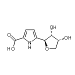 CAS#: 695811-37-1, 5-[(2S,3R,4R)-3,4-Dihydroxytetrahydro-2-furanyl]-1H-pyrrole-2-carboxylic acid