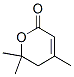 CAS 登录号：6970-56-5， 4,6,6-三甲基-5,6-二氢-2H-吡喃-2-酮