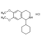 CAS#: 69743-49-3, 1-Cyclohexyl-6,7-dimethoxy-1,2,3,4-tetrahydroisoquinoline hydrochloride (1:1)