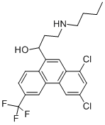 CAS 登录号：69756-48-5， 1,3-二氯-6-三氟甲基-9-菲基-3-(N-丁基)氨基丙醇