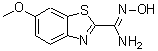 CAS 登录号：697784-33-1， N'-羟基-6-甲氧基-1,3-苯并噻唑-2-甲脒