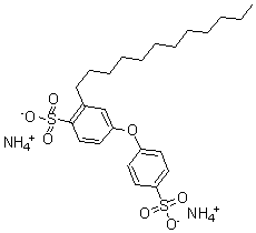 CAS 登录号：69834-23-7， 十二烷基-4-(4-磺基苯氧基)-苯磺酸铵盐(1:2)