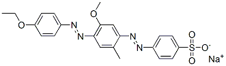 CAS 登录号：69847-50-3， 4-[[4-[(4-乙氧基苯基)偶氮]-5-甲氧基-2-甲基苯基]偶氮]苯磺酸钠盐