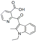 CAS 登录号：69898-42-6， 2-[(1-乙基-2-甲基-1H-吲哚-3-基)羰基]-3-吡啶羧酸