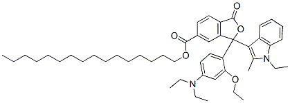 CAS 登录号：69898-63-1， 3-[4-(二乙基氨基)-2-乙氧基苯基]-3-(1-乙基-2-甲基-1H-吲哚-3-基)-1,3-二氢-1-氧代异苯并呋喃-5-羧酸十六烷基酯