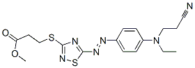CAS#: 69929-15-3, Methyl 3-[[5-[[4-[(2-Cyanoethyl)Ethylamino]Phenyl]Azo]-1,2,4-Thiadiazol-3-Yl]Thio]Propionate