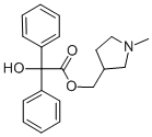 CAS 登录号：7009-76-9， 1-甲基-3-吡咯烷甲醇二苯基乙醇酸酯