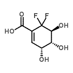 CAS#: 701211-73-6, (3R,4R,5S)-6,6-Difluoro-3,4,5-trihydroxy-1-cyclohexene-1-carboxylic acid