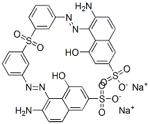 CAS 登录号：70210-45-6， 二钠5,5'-[磺酰基二(3,1-亚苯基偶氮)]二[6-氨基-4-羟基萘-2-磺酸盐]