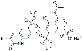 CAS 登录号：70224-86-1， 三钠4-(乙酰氨基)-6-[[5-[(2-溴-1-氧代烯丙基)氨基]-2-磺酸基苯基]偶氮]-5-羟基萘-1,7-二磺酸盐