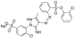 CAS 登录号：70247-68-6， 4-氯-3-[4-[[2-[(2-氯苯氧基)磺酰基]苯基]偶氮]-2,5-二氢-5-亚氨基-3-甲基-1H-吡唑-1-基]苯磺钠