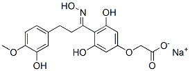 CAS 登录号：70413-07-9， (3,5-二羟基-4-(1-(羟基亚胺)-3-(3-羟基-4-甲氧基苯基)丙基)苯氧基)-乙酸单钠盐
